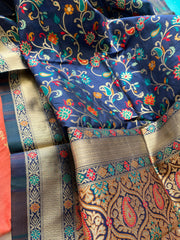 T087 Luxe - Peach Bloom Silk Kurta Set