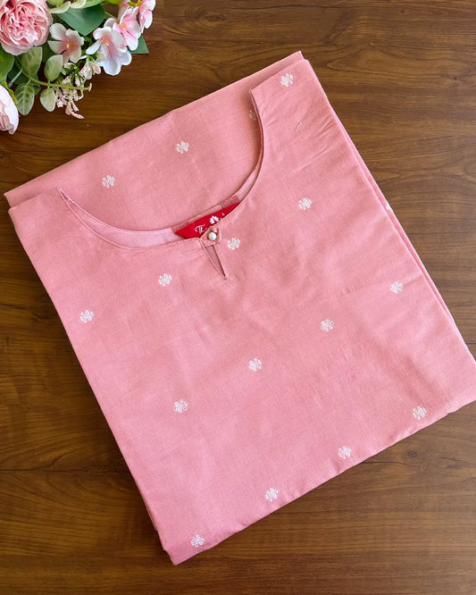 T164 Pastel Pink Butter Silk Kurta