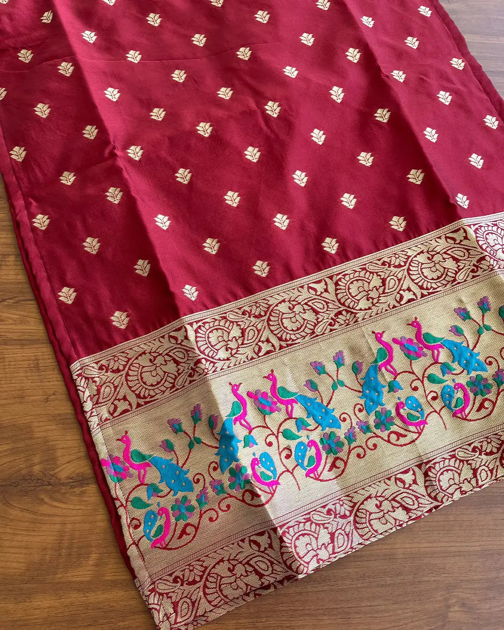 T115 Maroon Banaras Set Silk Kurta set