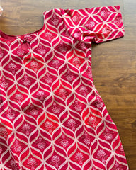 T194 Luxe Red Silk Kurta