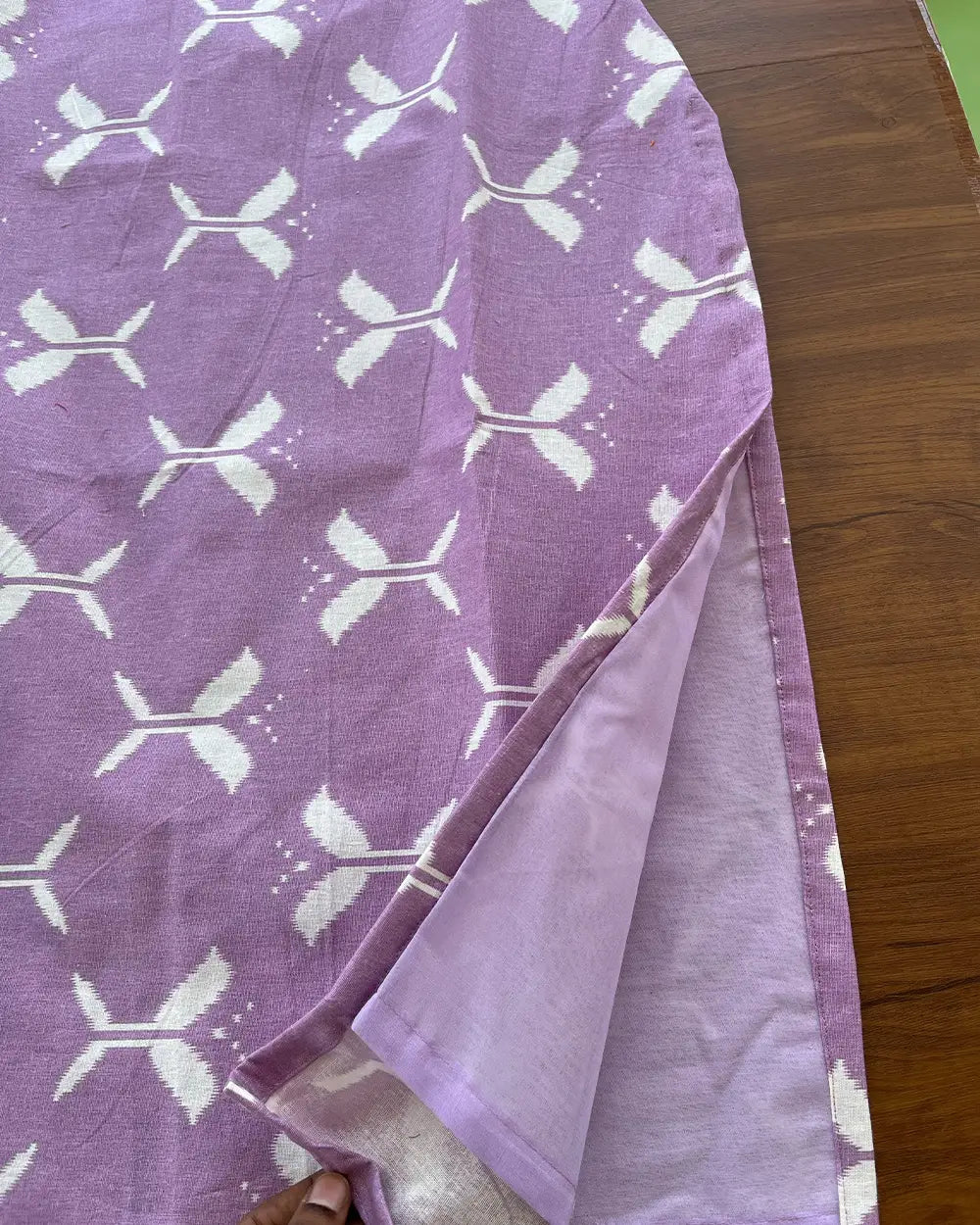 T155 Lavender Cotton Kurta