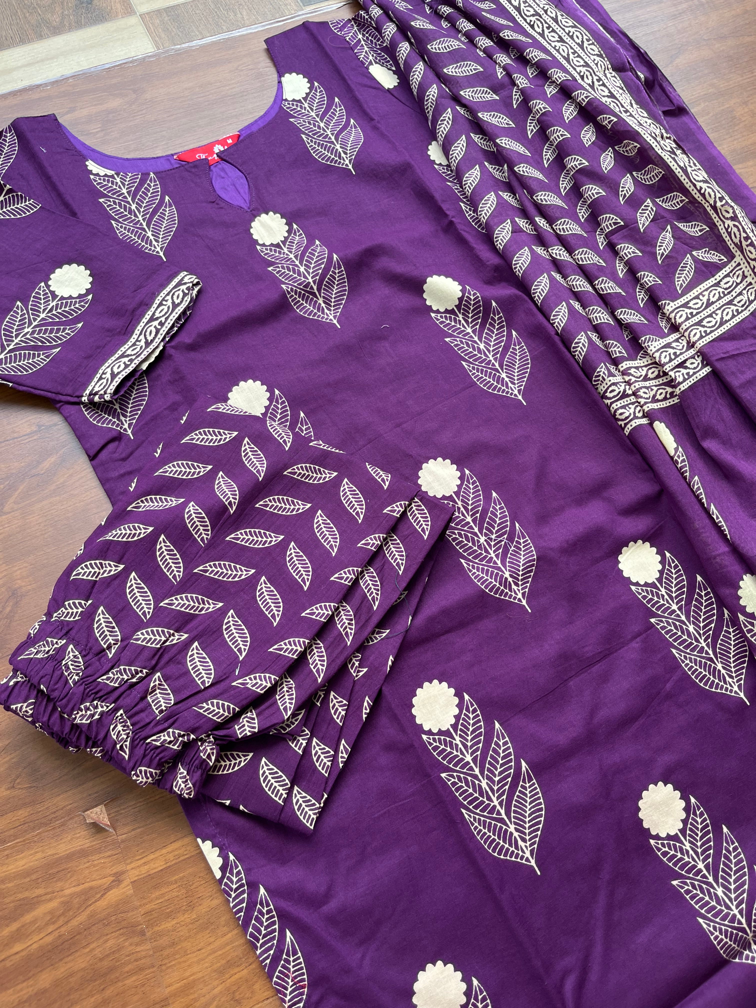 T357 Yashika - Cotton Hand-block Printed Kurta Set (Pre order 20-25 days)