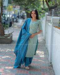 T386 Anjali - Handloom Kurta Set