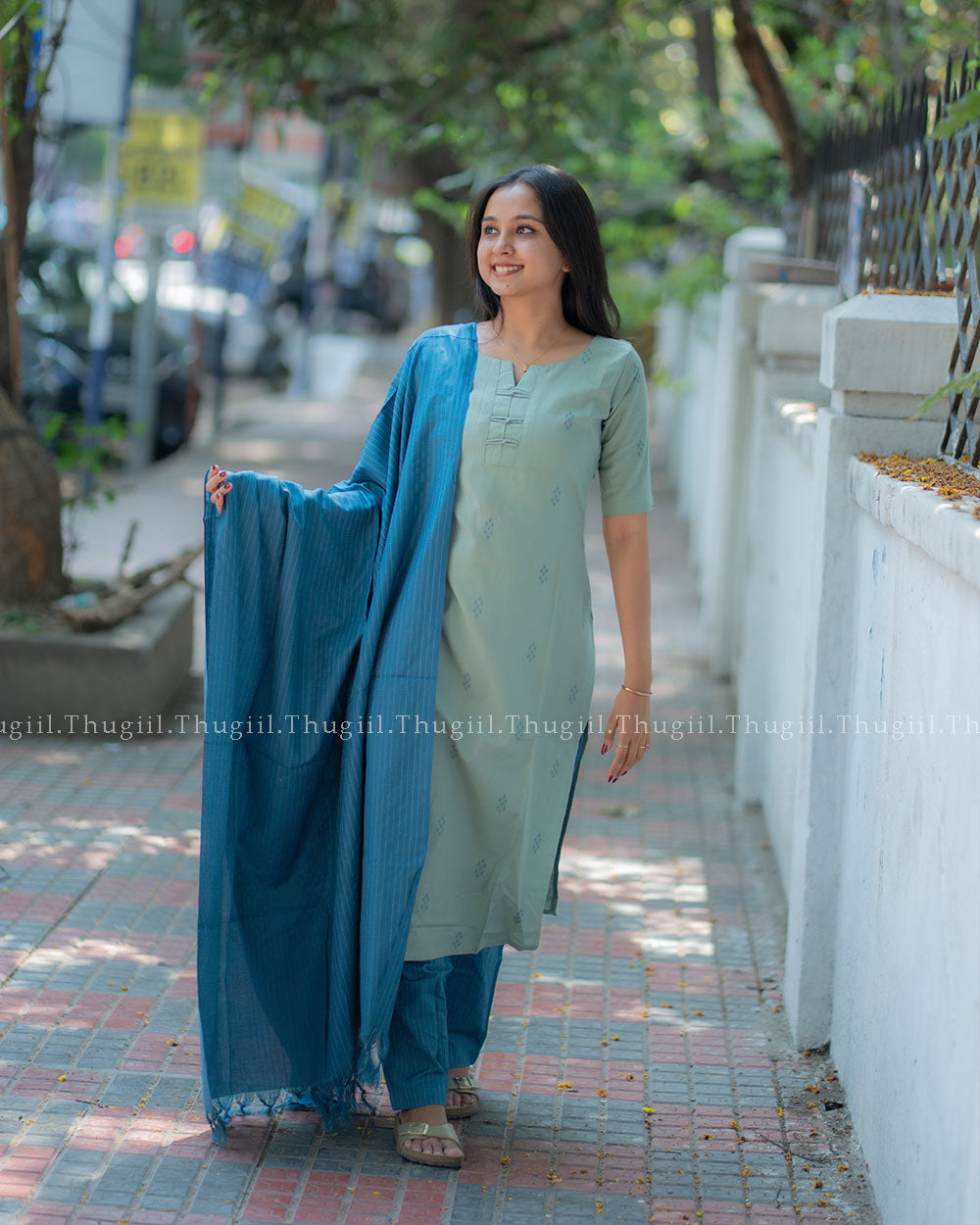 T386 Anjali - Handloom Kurta Set
