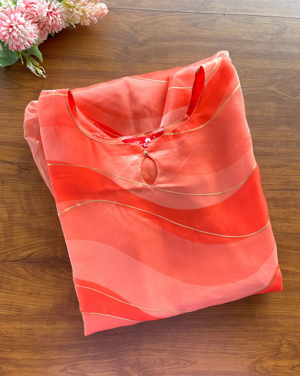 T186 Fanta Organza Kurta