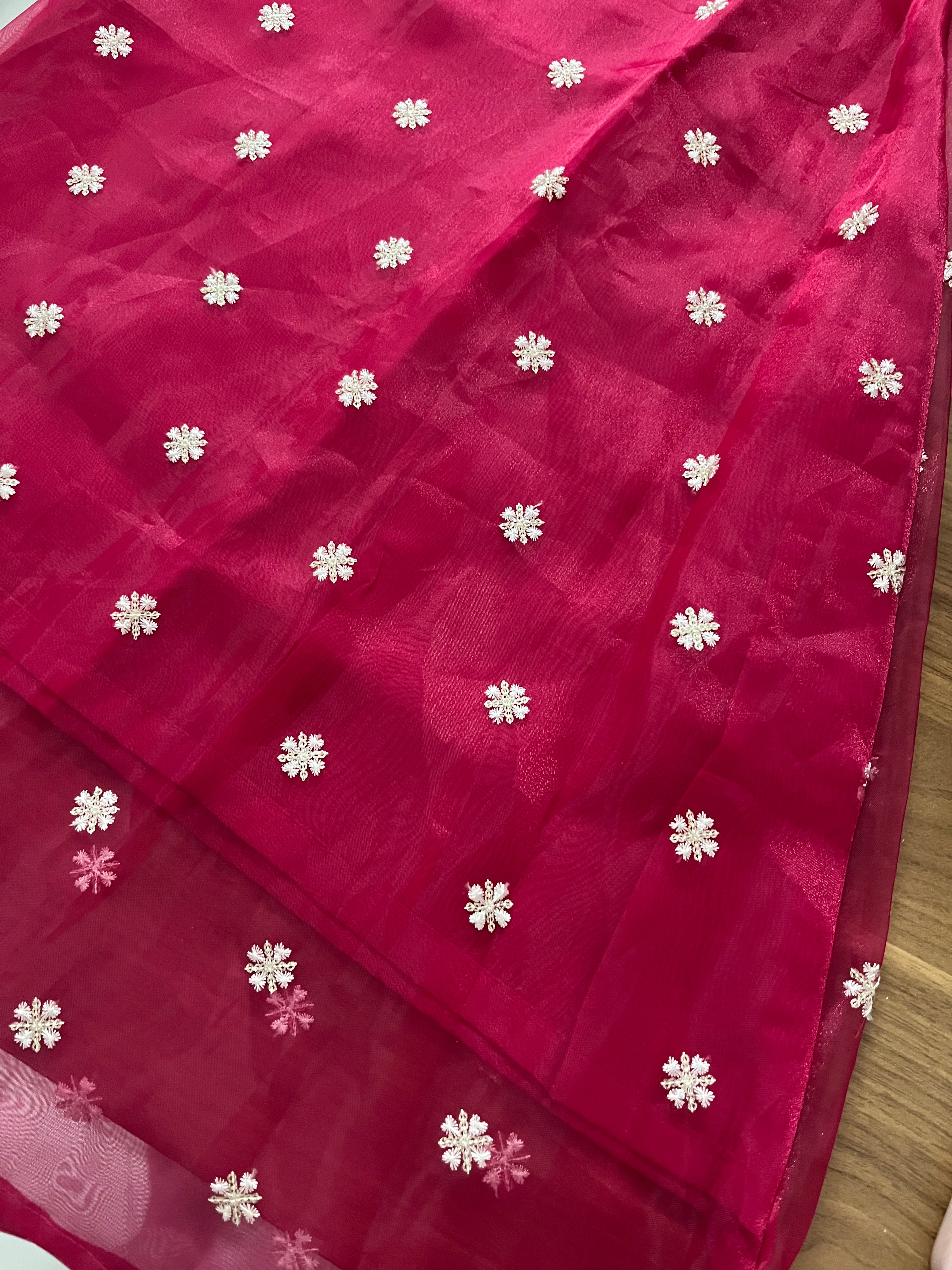 AS155 Organza Kurta (A line)