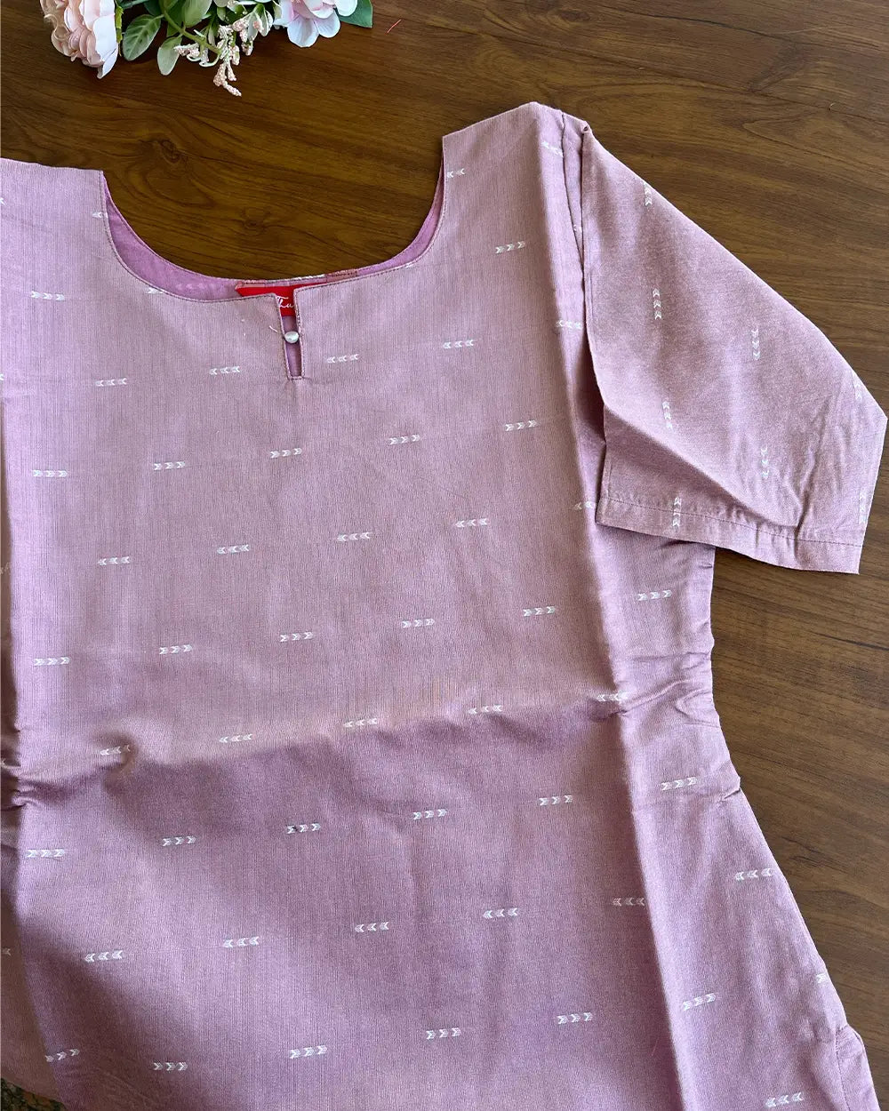 T165 Dusty Pink Butter Silk Kurta