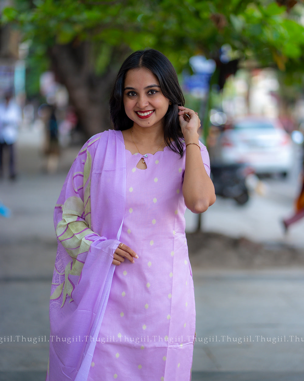 T340 Ziya Lavender Kurta Set