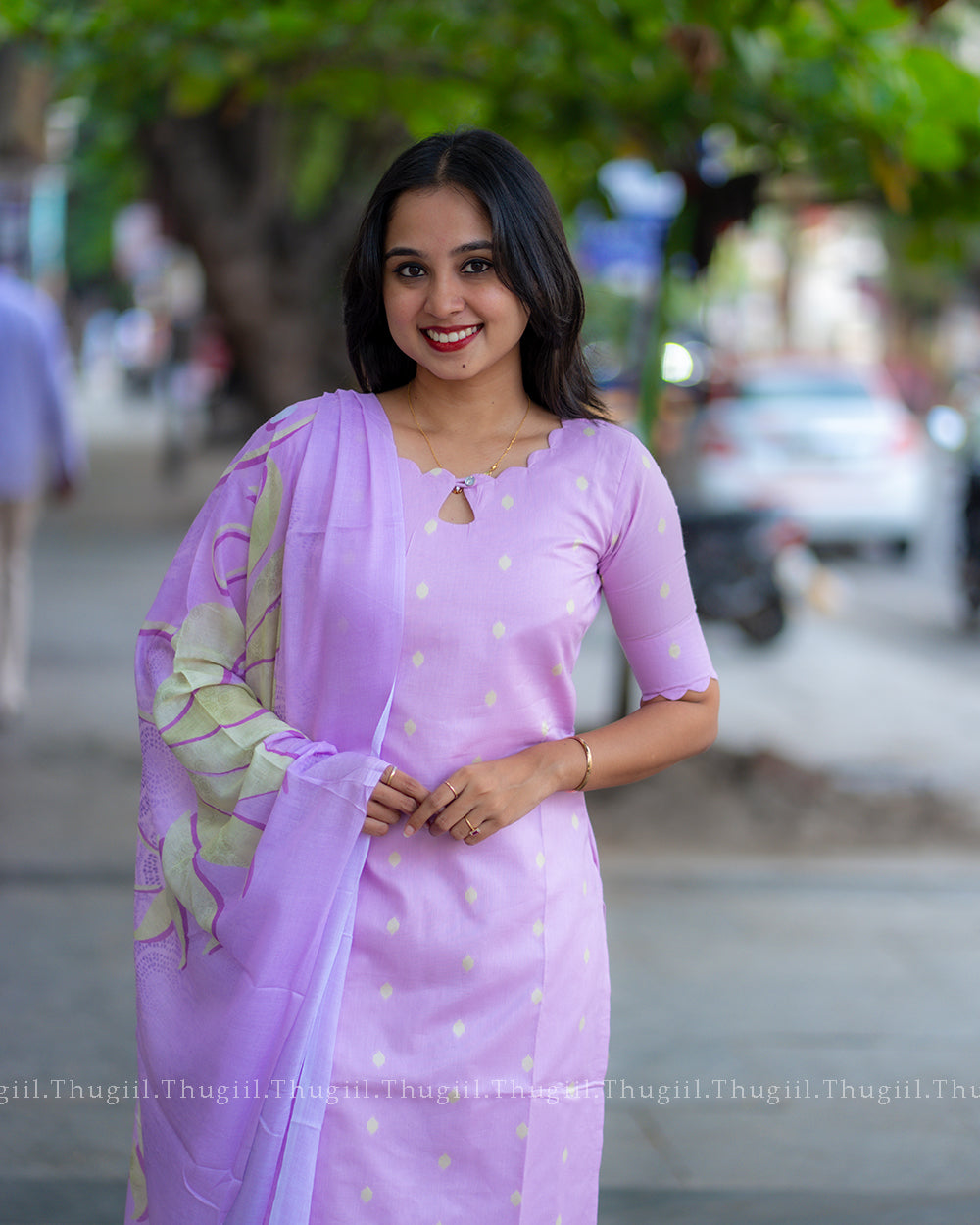 T340 Ziya Lavender Kurta Set