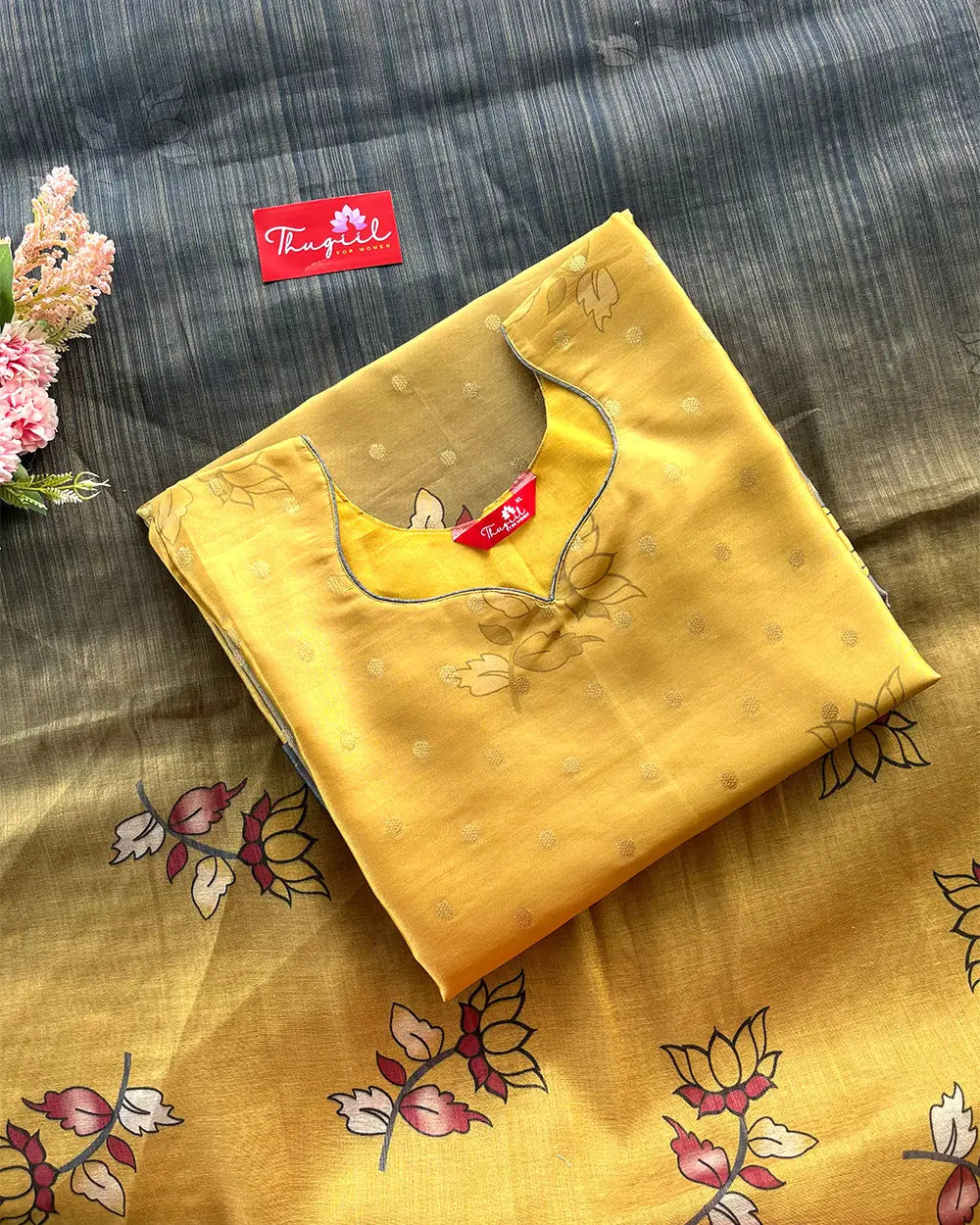 T202 Sunshine Silk Kurta Set (Top - Dupatta)