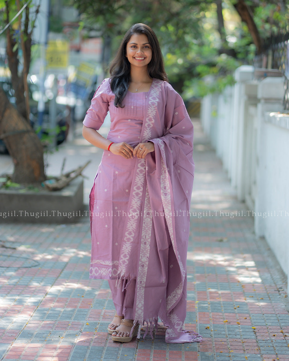 T385 Mathi - Handloom Kurta Set