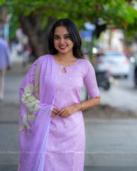 T340 Ziya Lavender Kurta Set