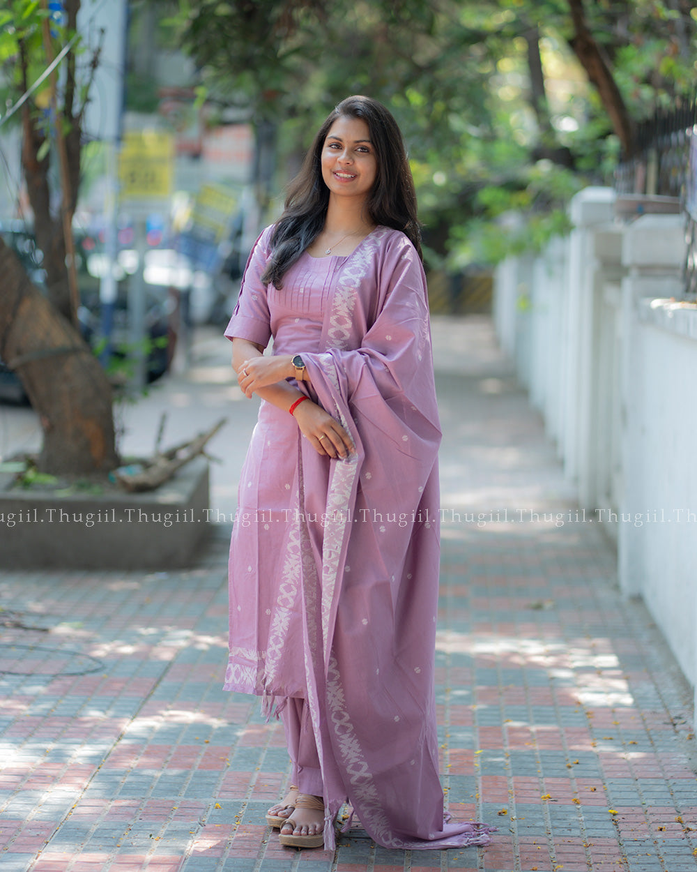 T385 Mathi - Handloom Kurta Set