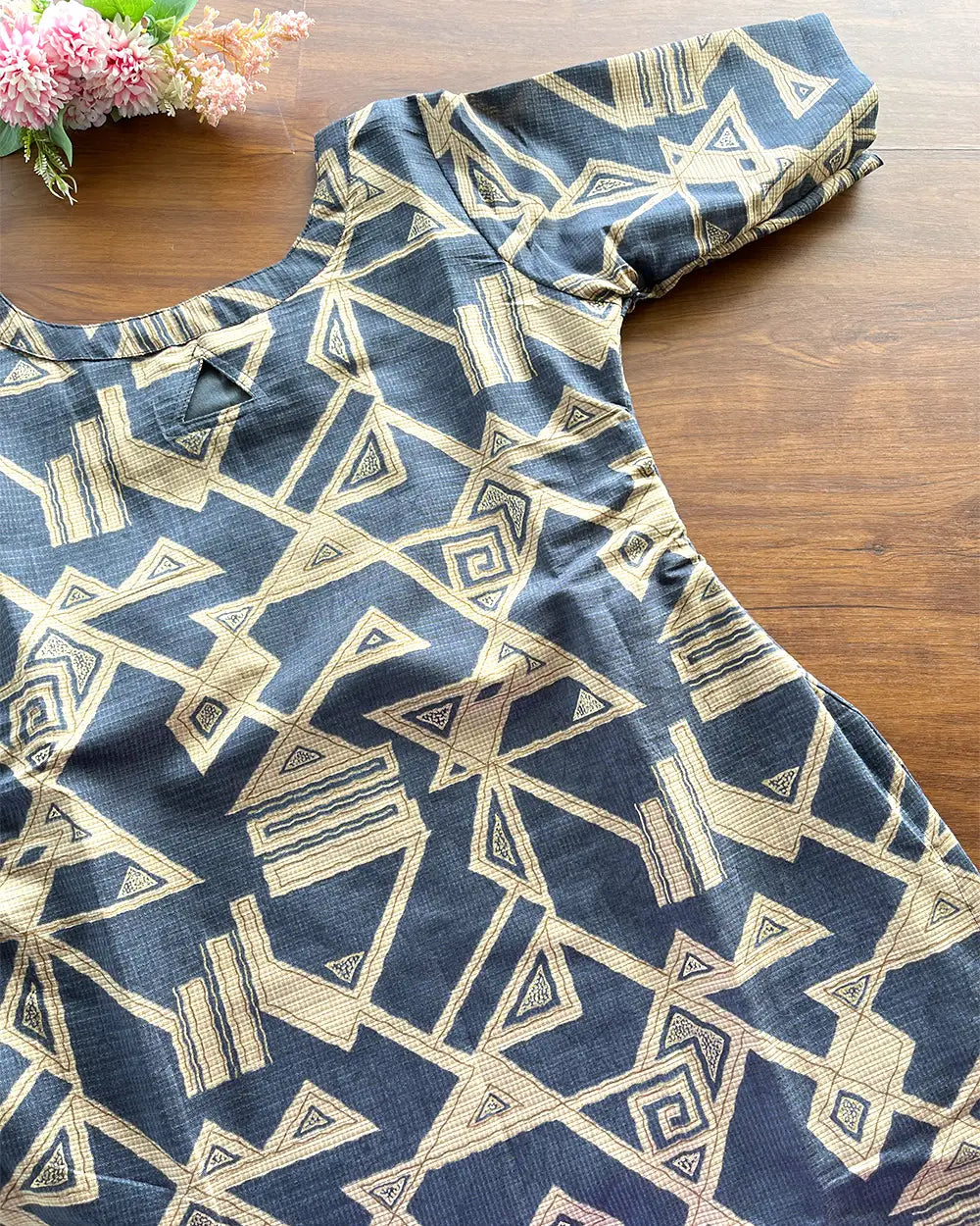 T195 Luxe Grey Silk Kurta