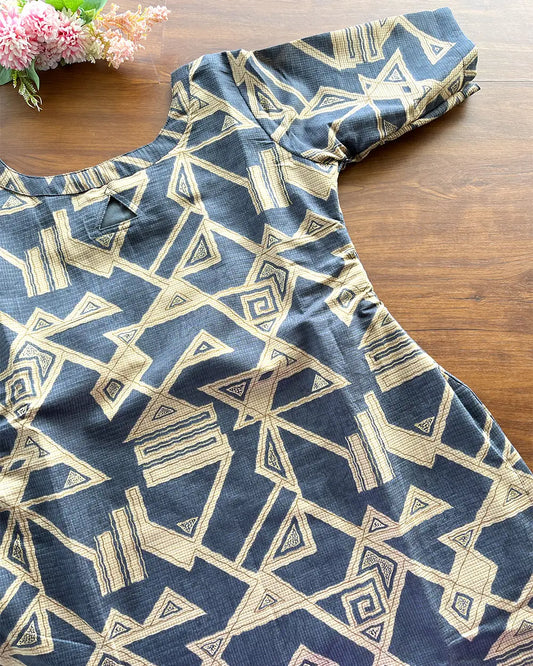 T195 Luxe Grey Silk Kurta