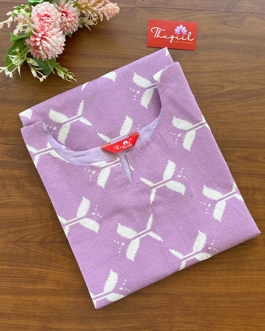 T155 Lavender Cotton Kurta