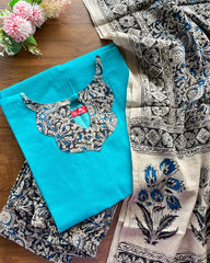 T178 Kalamkari Cotton Kurta Set