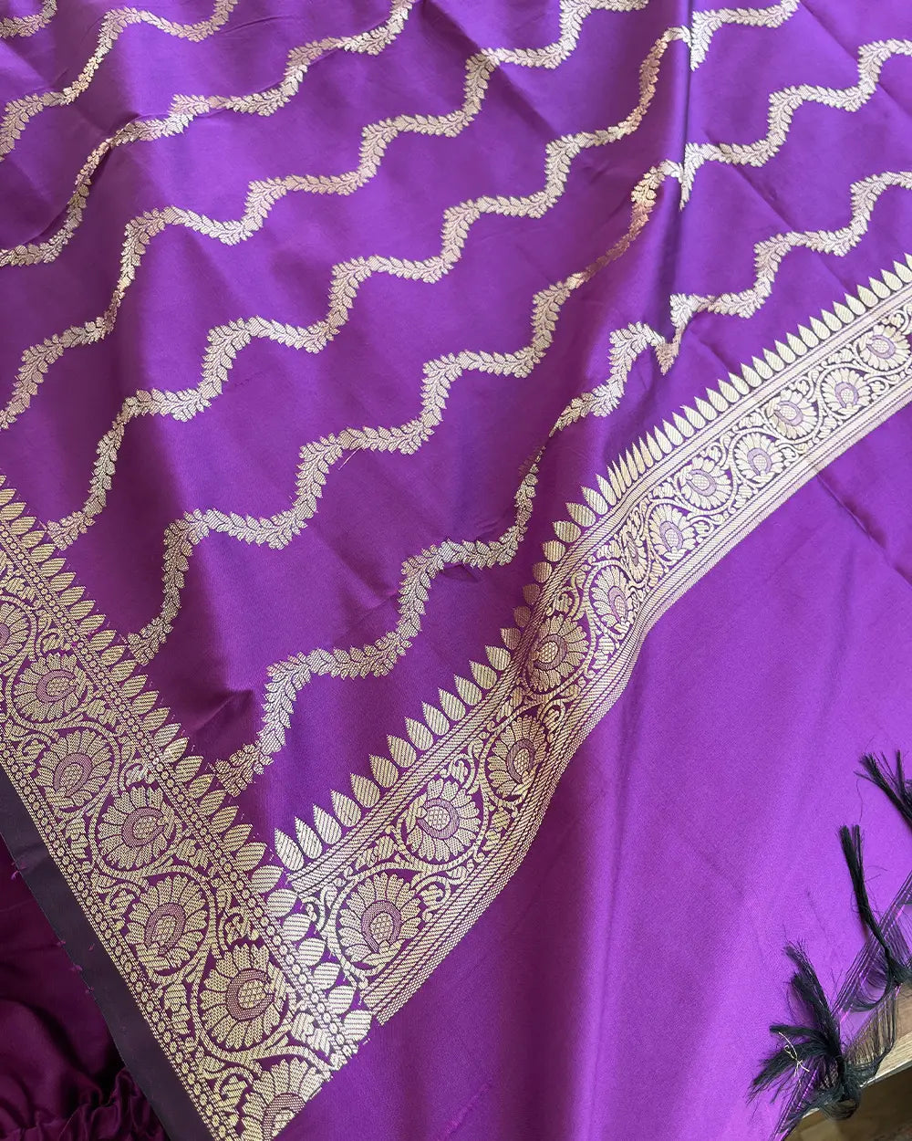 T121 Purple Soft Silk Kurta Set