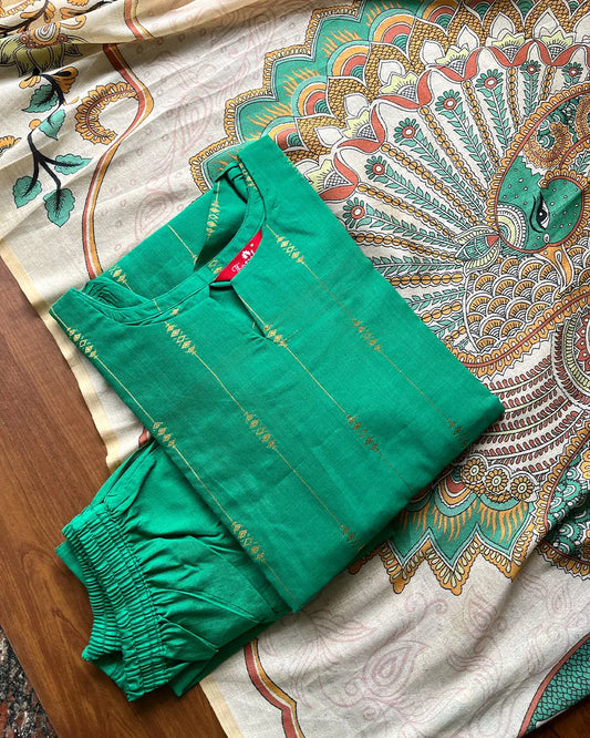 T221 Ready To Dispatch -  Mayura Emerald Kurta Set