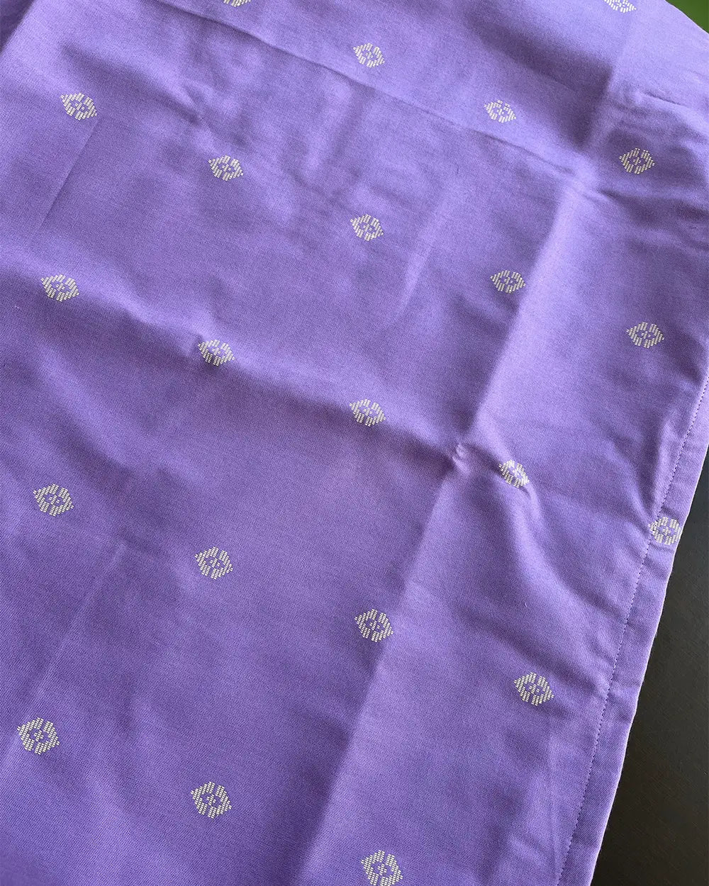T082 2 in 1 Lavender Handloom Cotton Kurta Set