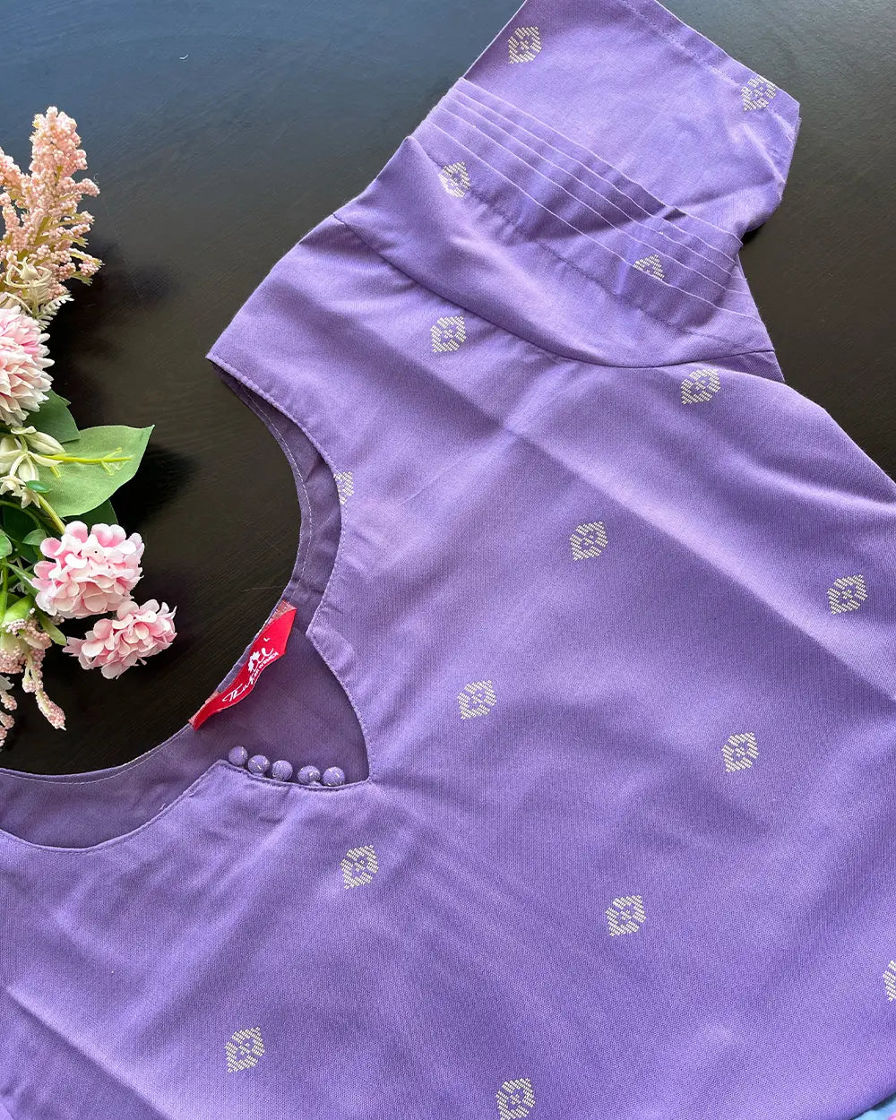T082 2 in 1 Lavender Handloom Cotton Kurta Set