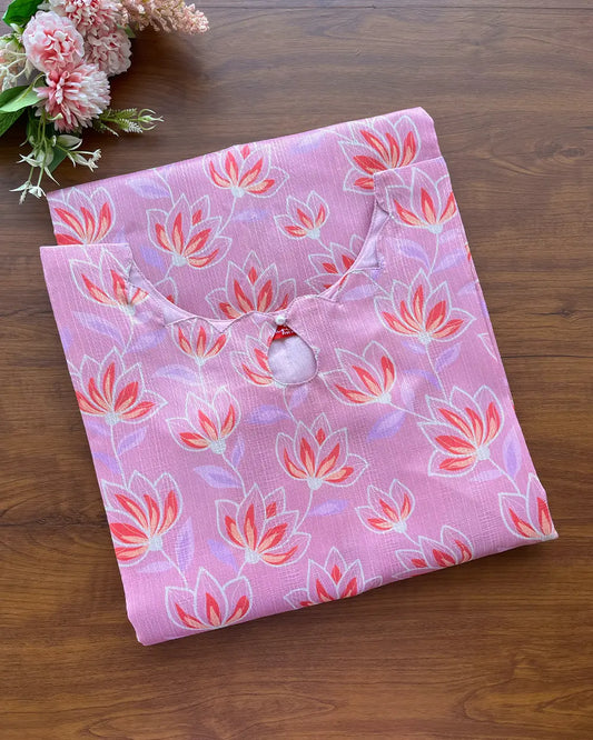 T103 Rose mist Silk Kurta