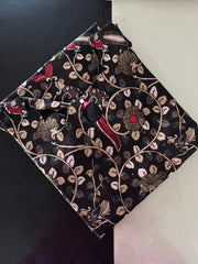 AS014 Floral Silk Kurta