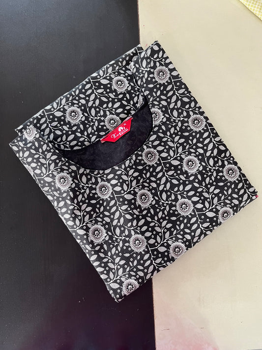 AS052 Floral Cotton Kurta