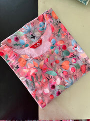 AS017 Floral Cotton Kurta