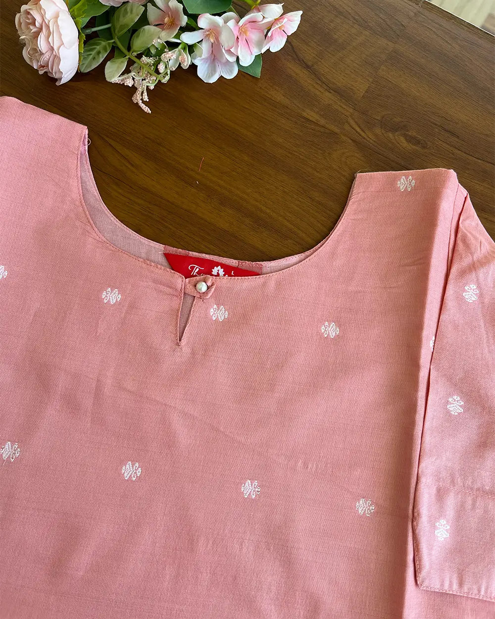T164 Pastel Pink Butter Silk Kurta
