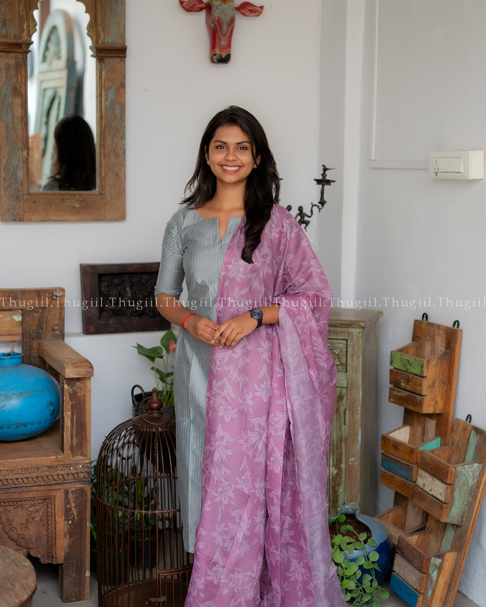 T364 Nikita - Kurta Set (Top - Dupatta)
