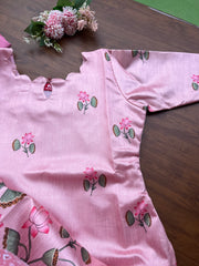 T111 Pink Pichwai Silk Kurta (20 days)