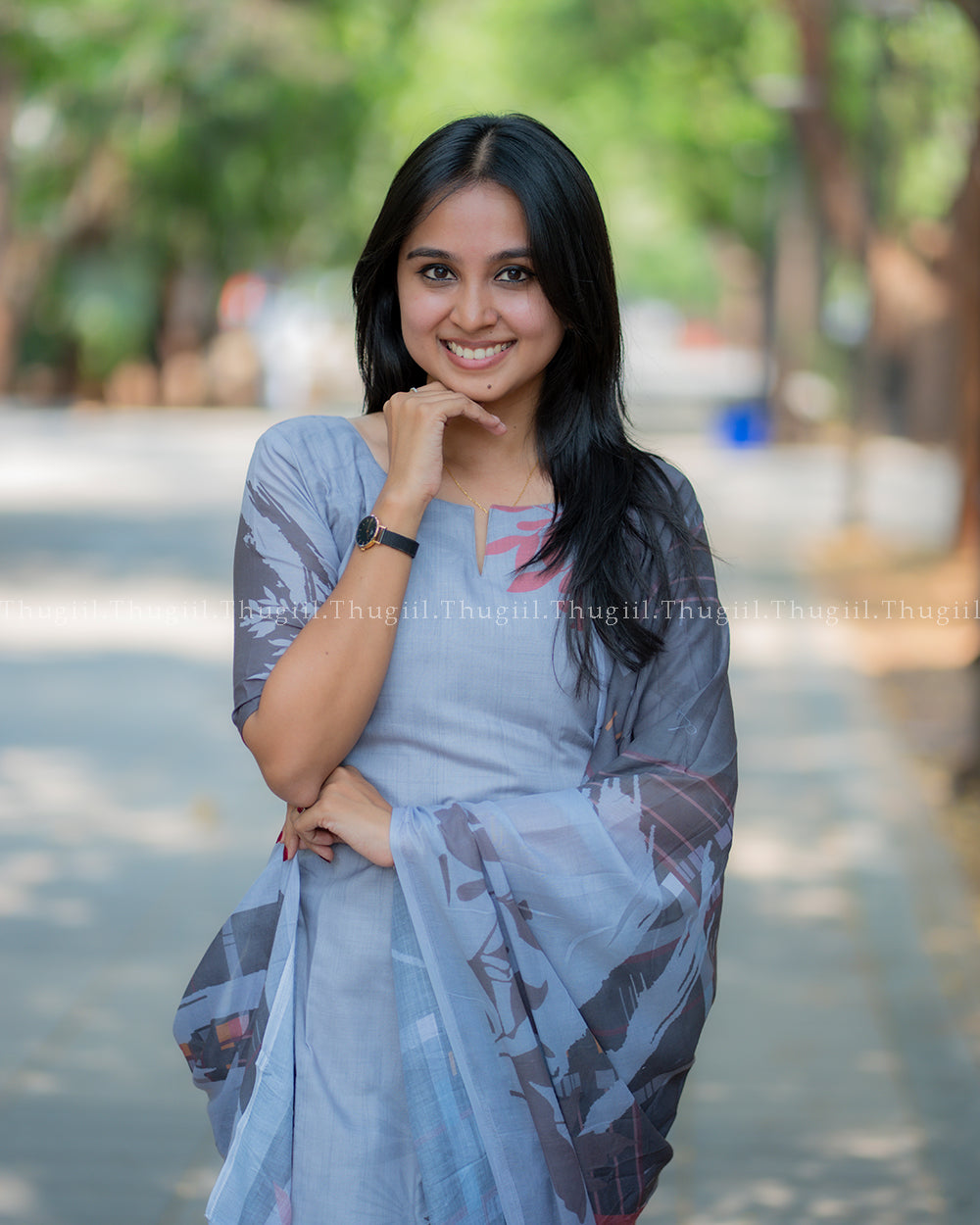 T387 Bavya - Kurta Set (Top-Dupatta)