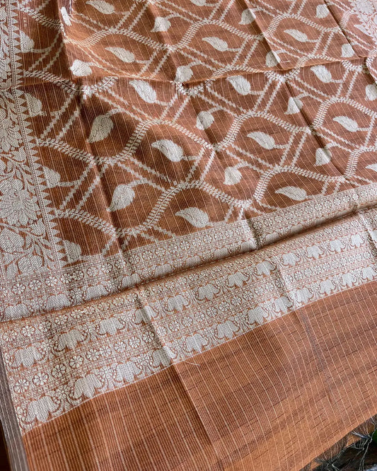 T117 Honey - Kota Banaras Kurta set (Top-Dupatta)