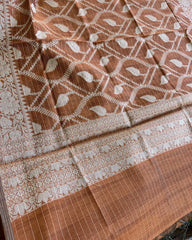 T117 Honey - Kota Banaras Kurta set (Top-Dupatta)