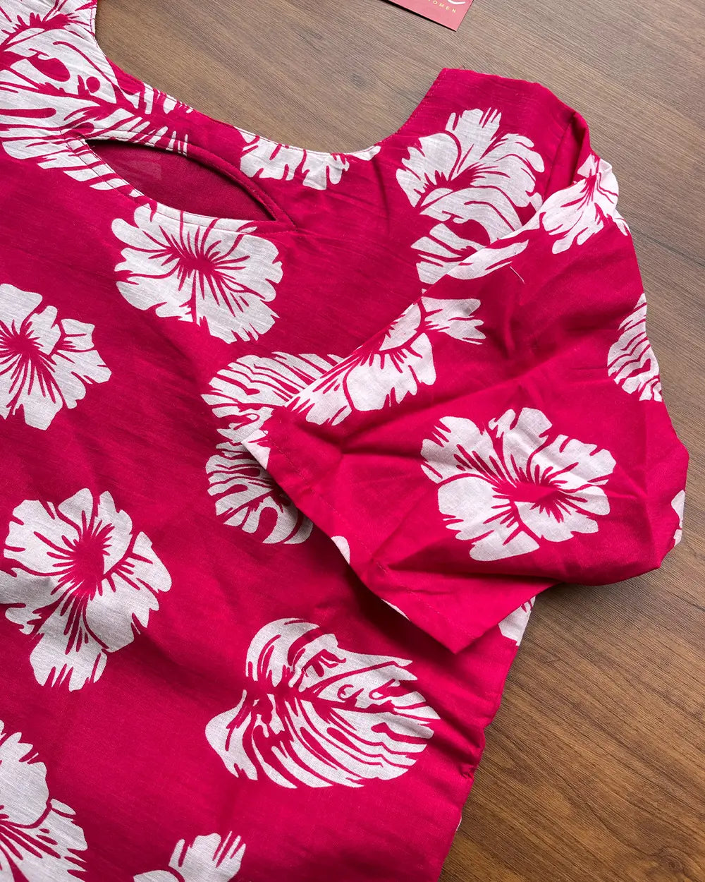 T163 Rani Pink Soft Cotton Kurta