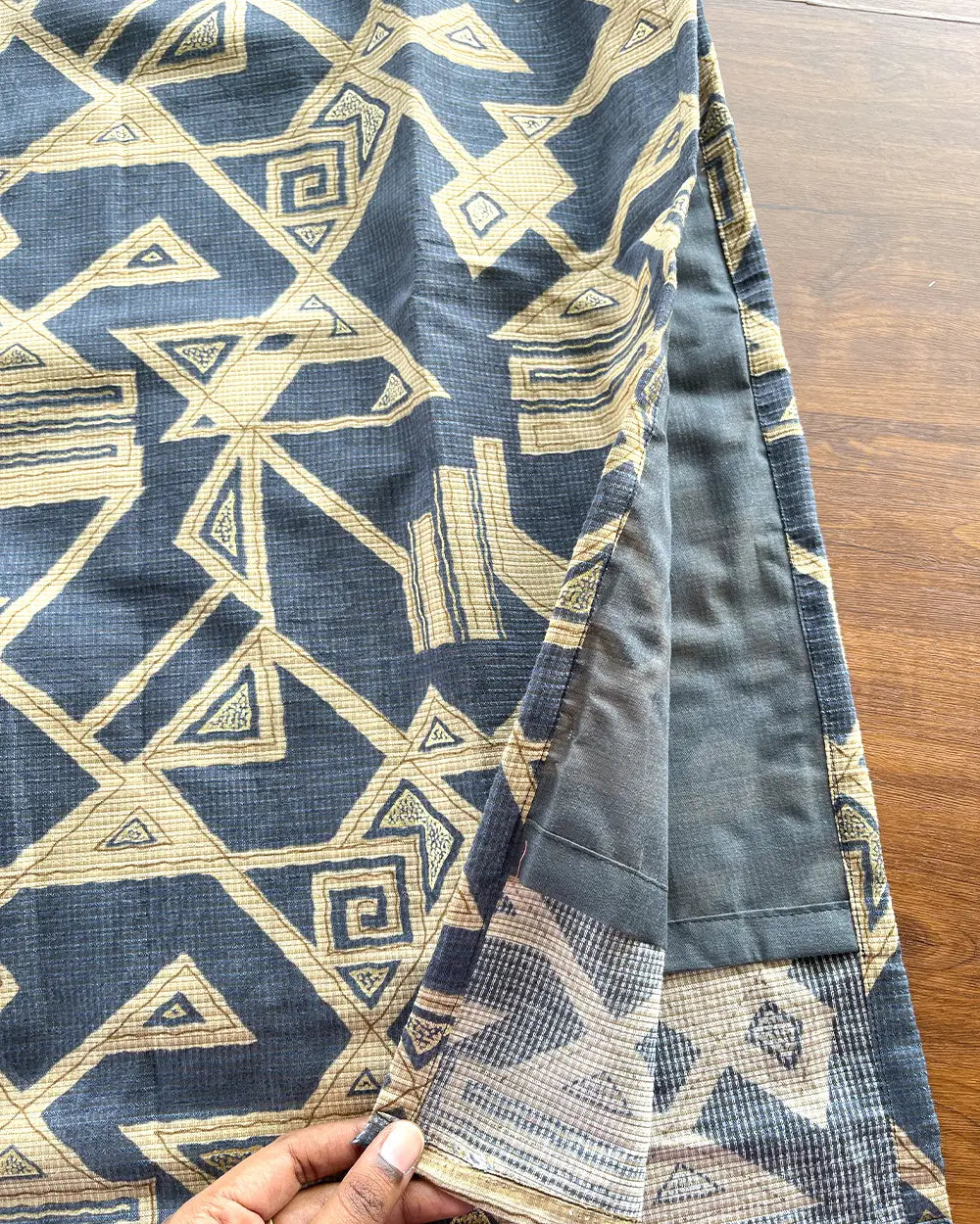 T195 Luxe Grey Silk Kurta