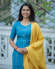 T383 Sindhu - Handloom Kurta Set