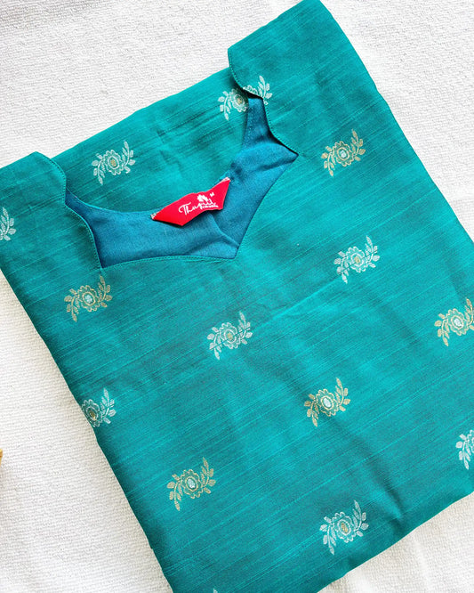 T066 Premium raw silk kurta set