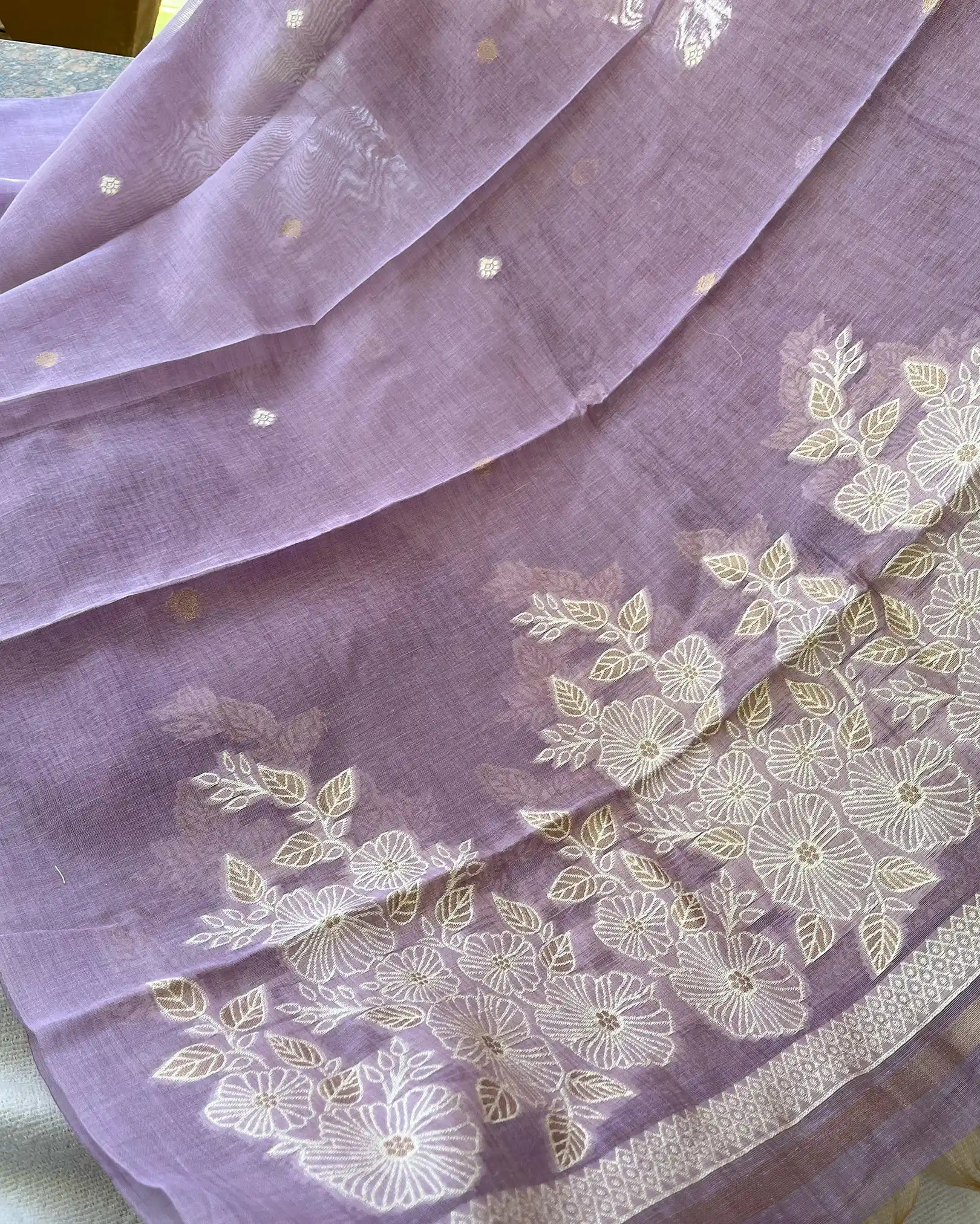 T047 LUXE- Lavendar Jute Silk Kurta Set (Top-Dupatta)
