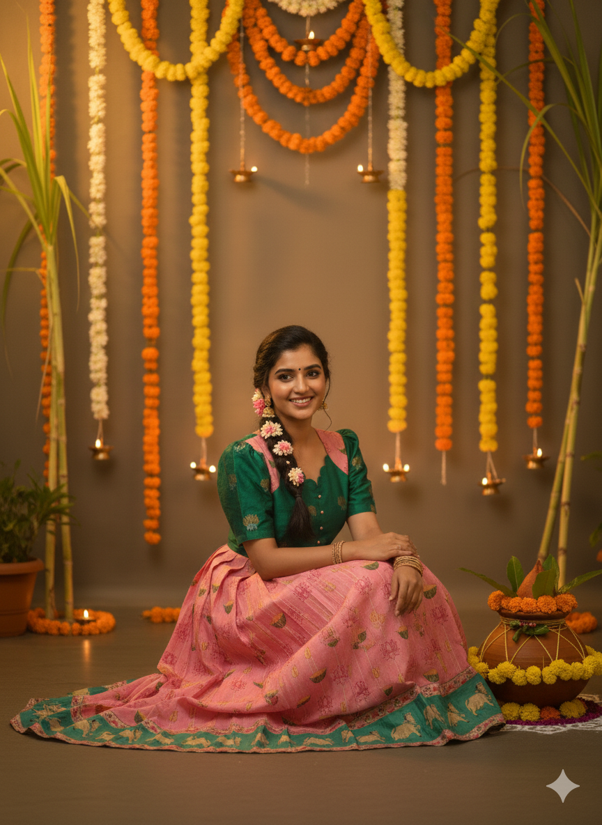 T236 Pink Pichwai Maxi