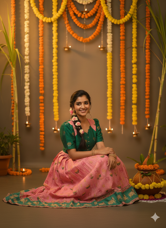 T236 Pink Pichwai Maxi