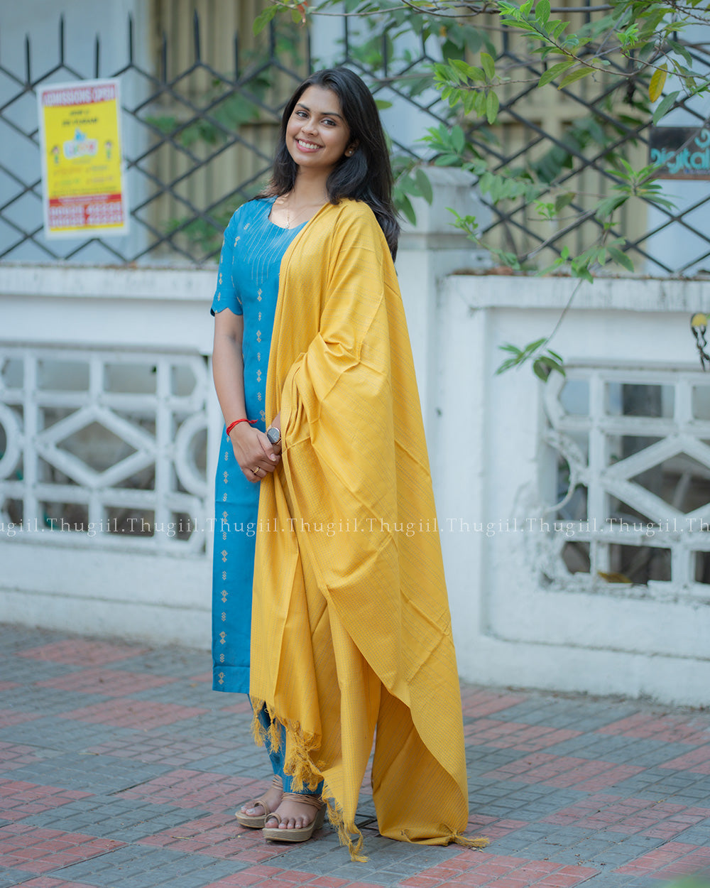 T383 Sindhu - Handloom Kurta Set