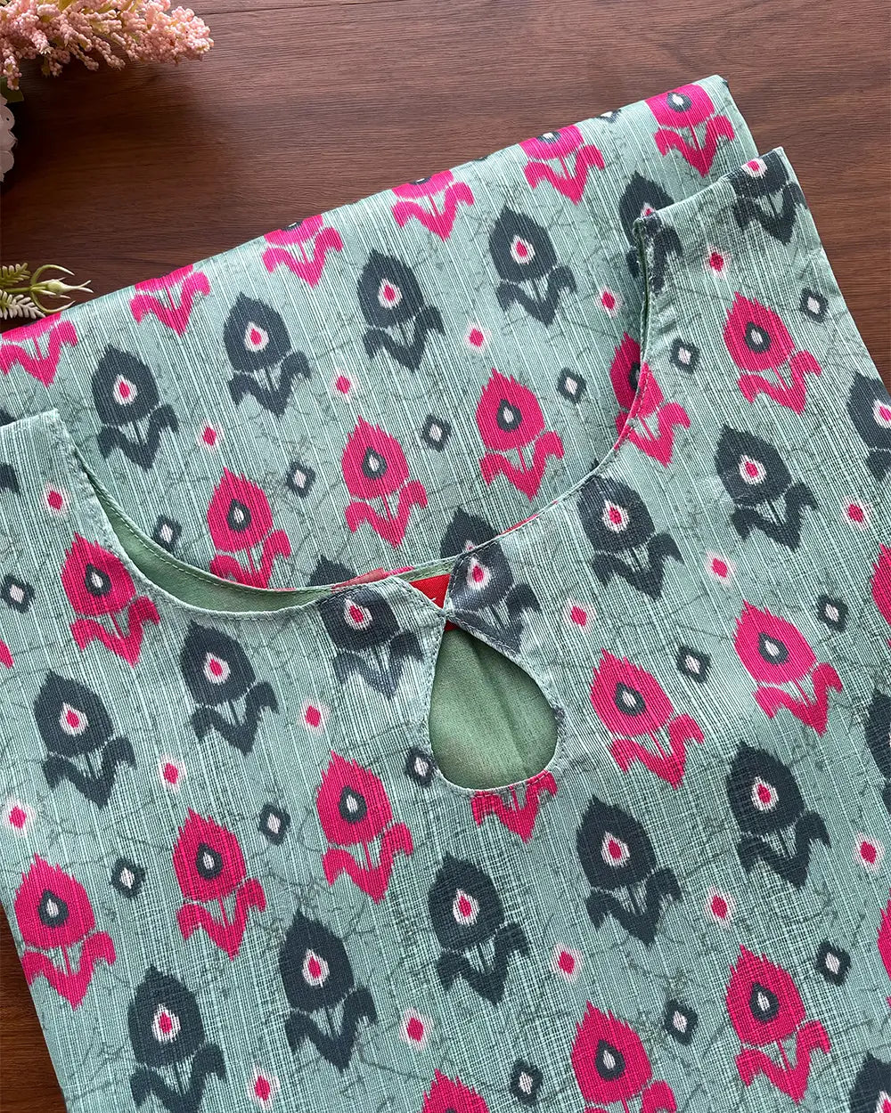 T134 Mint green Silk Kurta