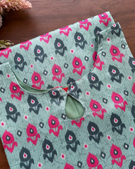 T134 Mint green Silk Kurta