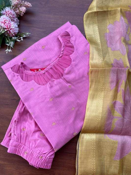 T108 Candy Crush Silk Kurta Set