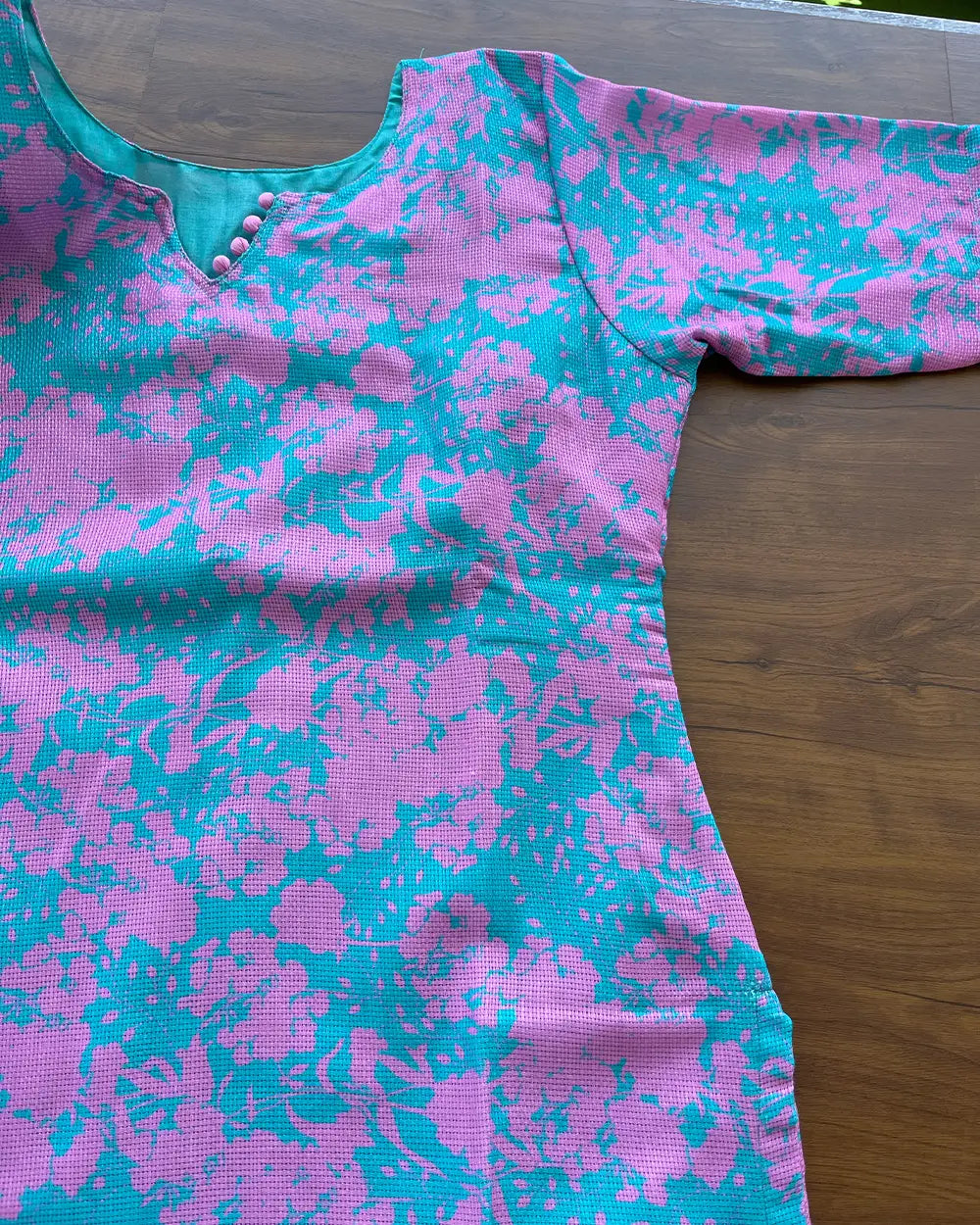 T158 Ocean Blue Cotton Kurta