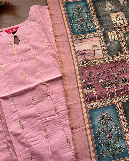T302 Antique Rose Kurta Set