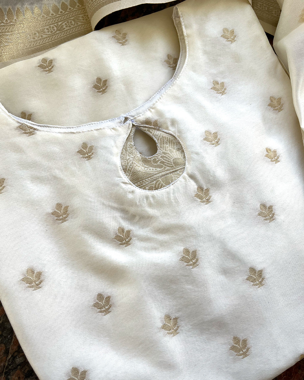 T052 Banaras Silk Kurta Set (Top-Dupatta) PRE ORDER 10-15 days