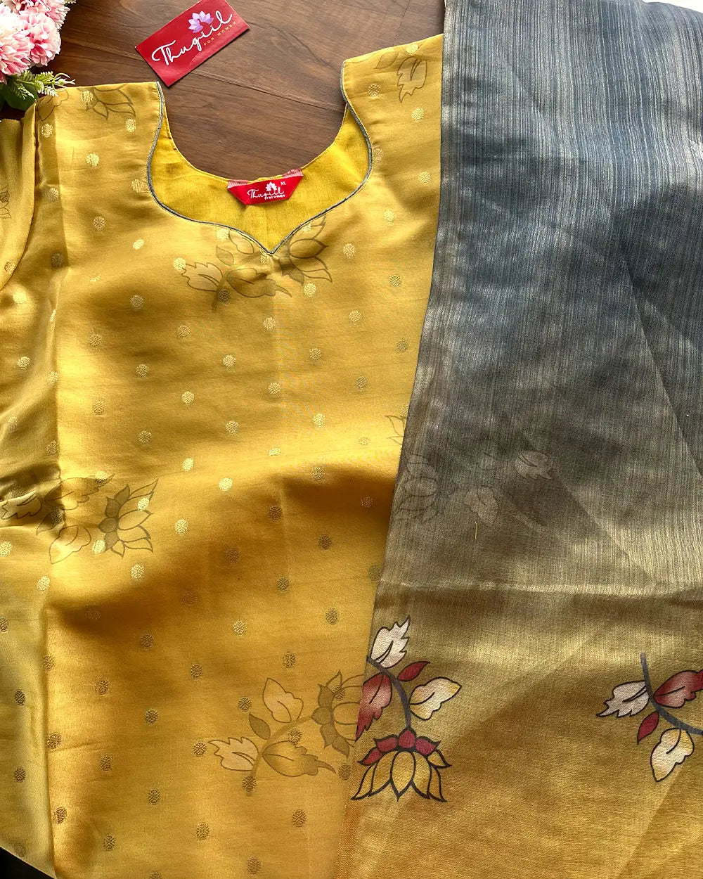 T202 Sunshine Silk Kurta Set (Top - Dupatta)